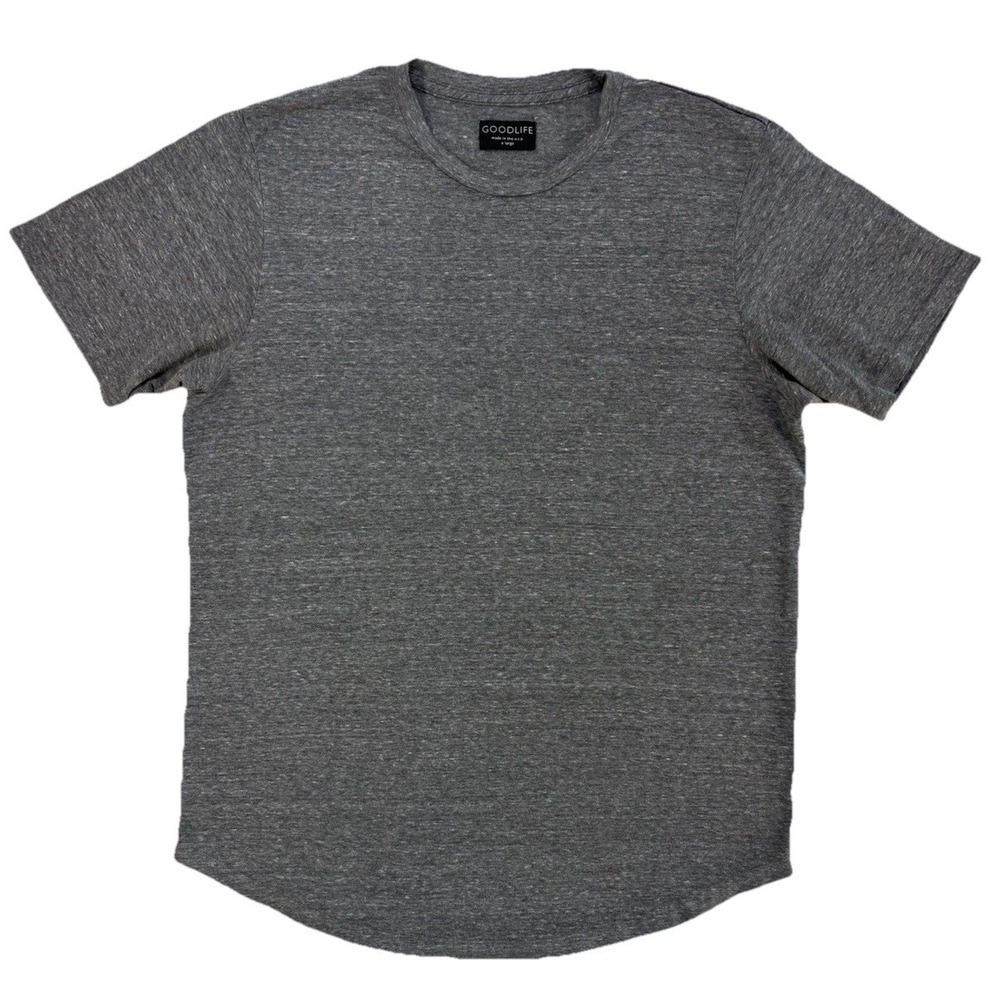 Good Life Men's Short Sleeve Cotton Shirt Size XL Gray Soft Material
